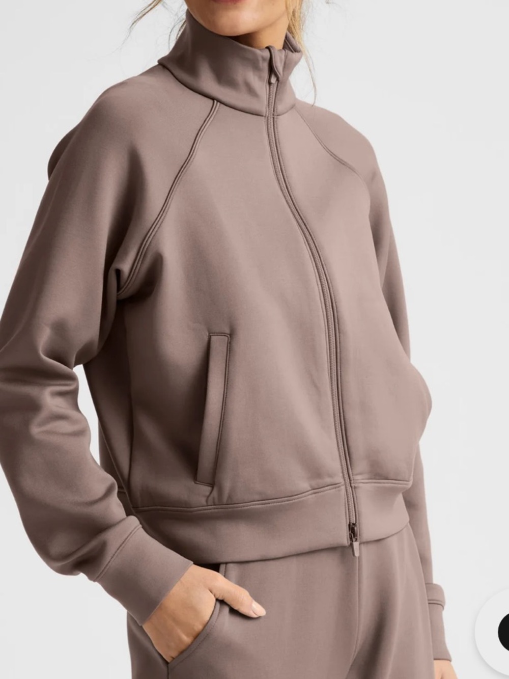 Beyond Yoga In The Flow Bomber Jacket cappuccino NWT